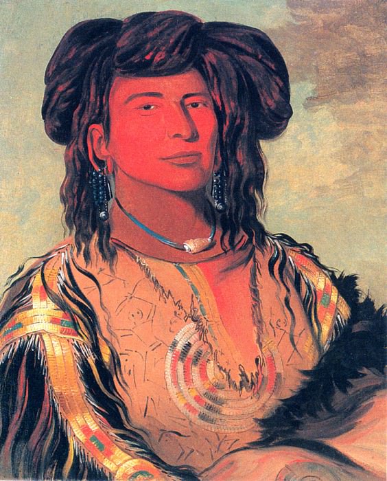 Sioux Chief One Horn. George Catlin