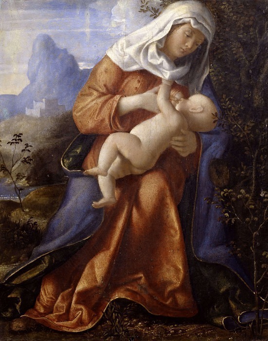 Madonna of the milk, Cariani (Giovanni Busi)