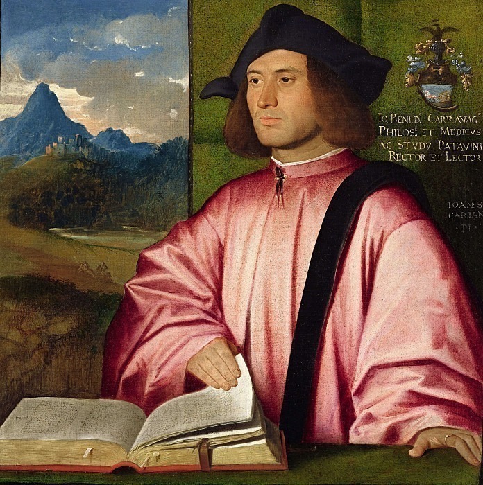 Portrait of Giovanni Benedetto Caravaggi, Cariani (Giovanni Busi)