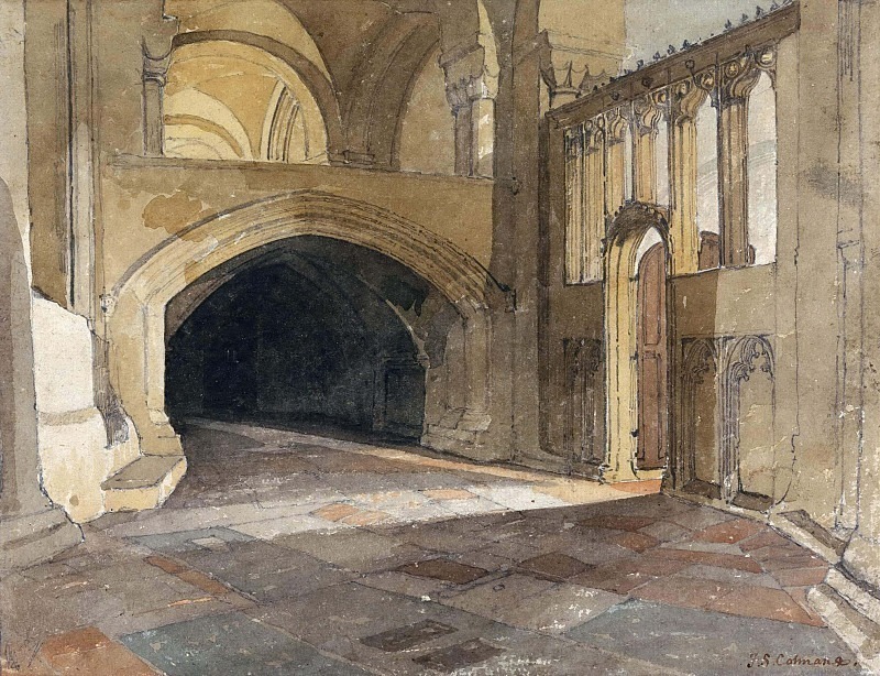 Norwich Cathedral- Entrance to Jesus Chapel. John Sell Cotman
