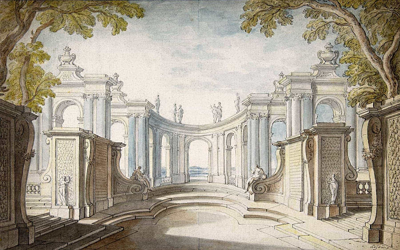 Study for a Stage Set. Jacques De LaJoüe