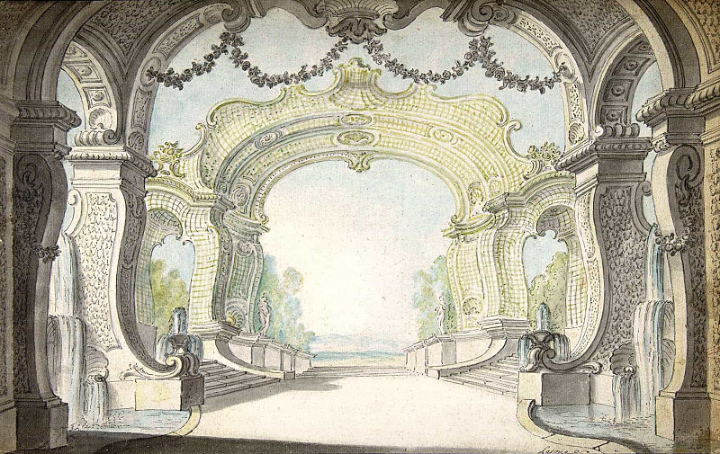 Study for a Stage Set. Jacques De LaJoüe