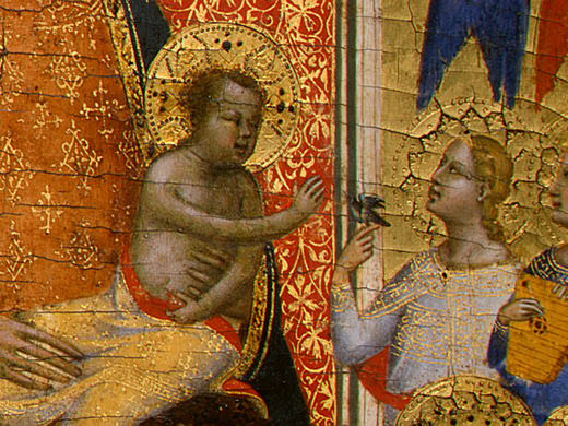 Мадонна и младенец со Святыми и Ангелами, 30 г.г. 14 в., фрагмент. Бернардо Дадди