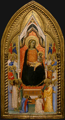 Madonna and Child with Saints and Angels, 1330s, 50.2x. Bernardo Daddi