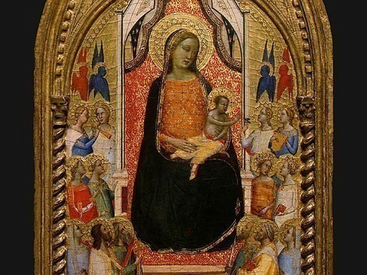 Madonna and Child with Saints and Angels, 1330s, Det(3. Bernardo Daddi