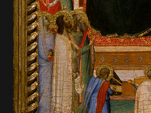 Madonna and Child with Saints and Angels, 1330s, Det(2. Bernardo Daddi
