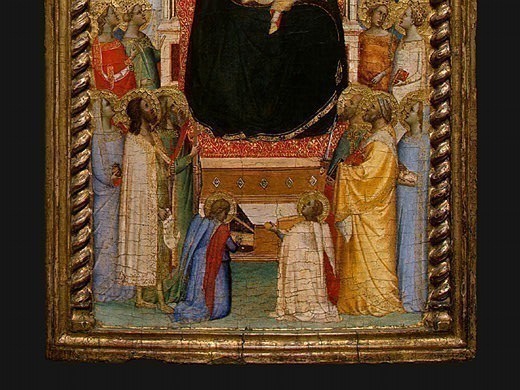 Madonna and Child with Saints and Angels, 1330s, Det(8. Bernardo Daddi