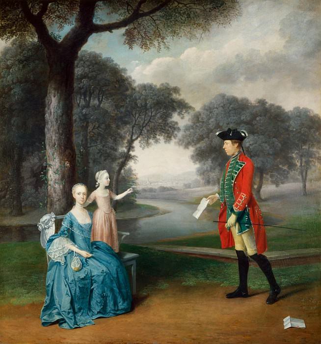Francis Vincent, his wife Mercy, and daughter Ann of Weddington Hall. Arthur William Devis