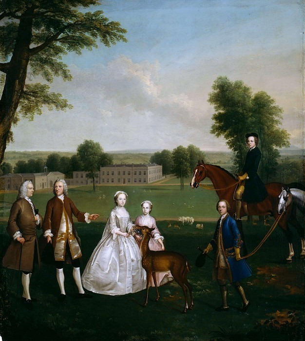 Томас Листер и его семья в Гизберн-парке. Артур Уильям Дэвис