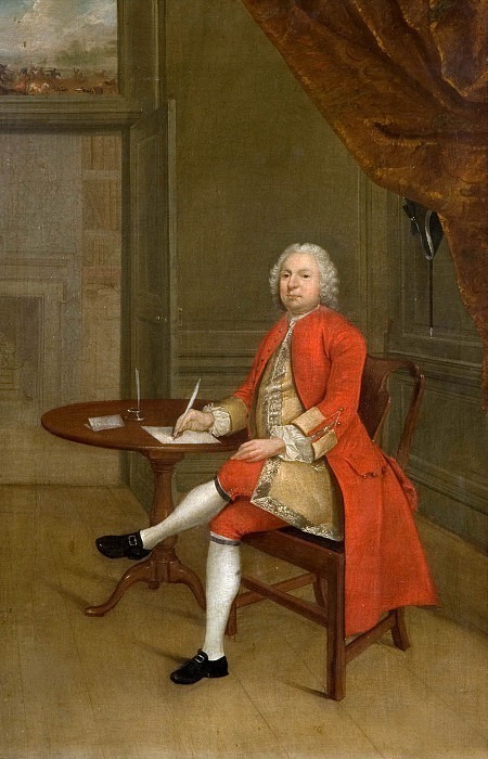 Portrait Of A Man In Red. Arthur William Devis