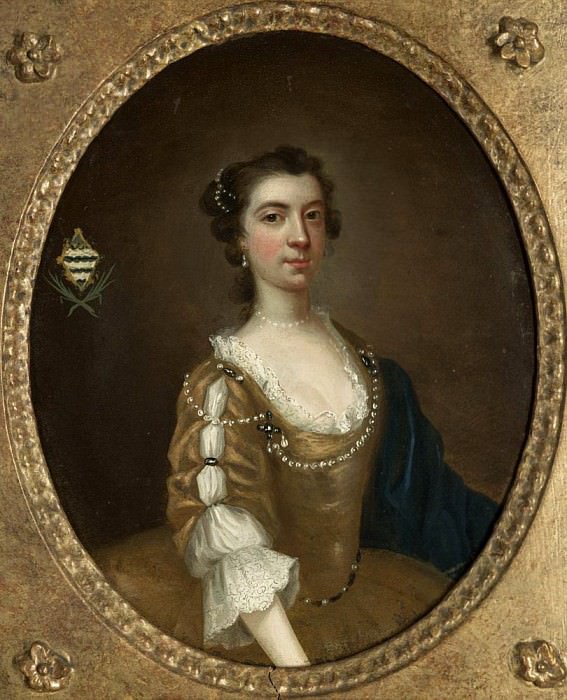 Одн из пары портретов двух сестёр из семьи Ноттингемшир. Артур Уильям Дэвис