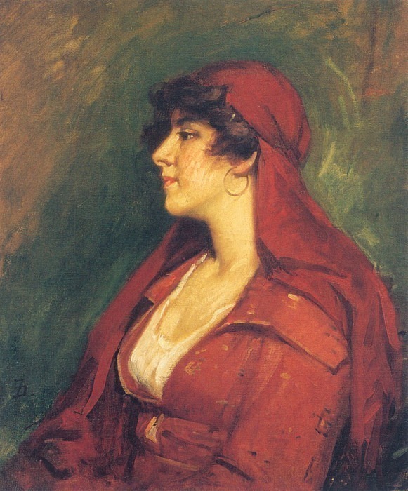 Lady in Red. Frank Duveneck