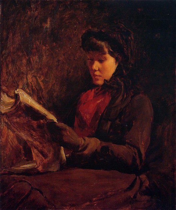 Girl Reading. Frank Duveneck