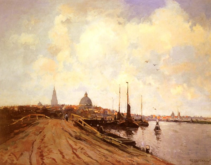 View of Rotterdam. Gerardus Jacobus Delfgaauw