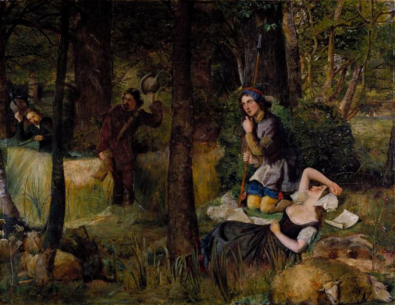 Scene from As You Like It by William Shakespeare. Walter Howell Deverell