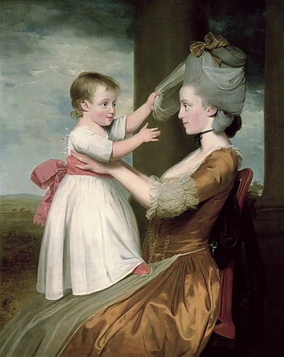A Portrait of Elizabeth Mortlock (b.1756) and her son John Mortlock the Younger. John Downman