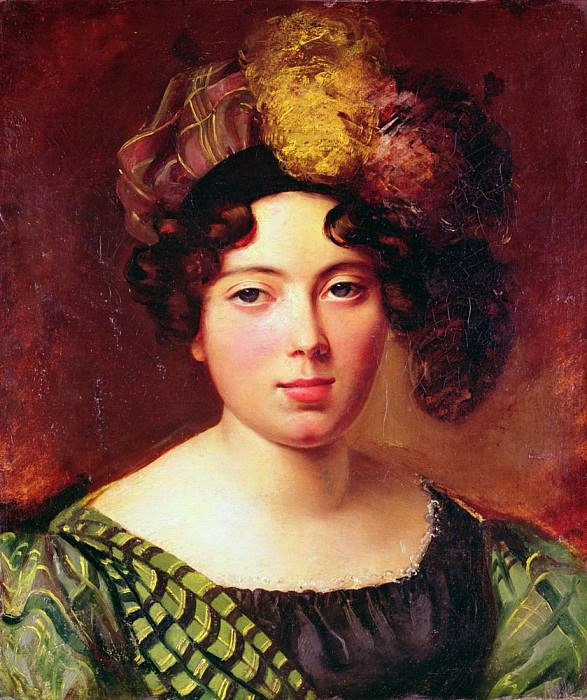 Portrait of a Young Scottish Woman. Eugene Francois Marie Joseph Deveria