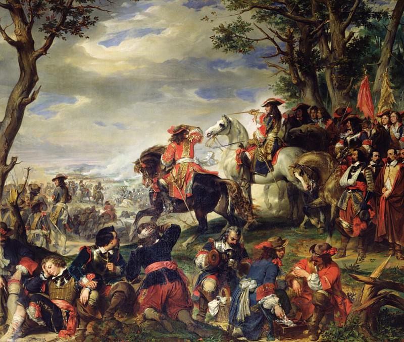 Battle of Marseilles, 4th October 1693. Eugene Francois Marie Joseph Deveria