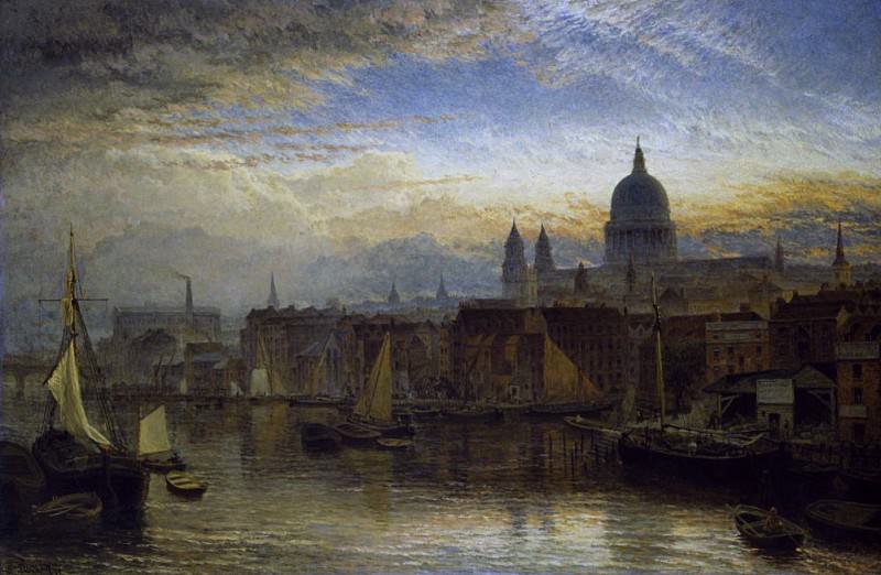St. Pauls from the River Thames. Henry Dawson