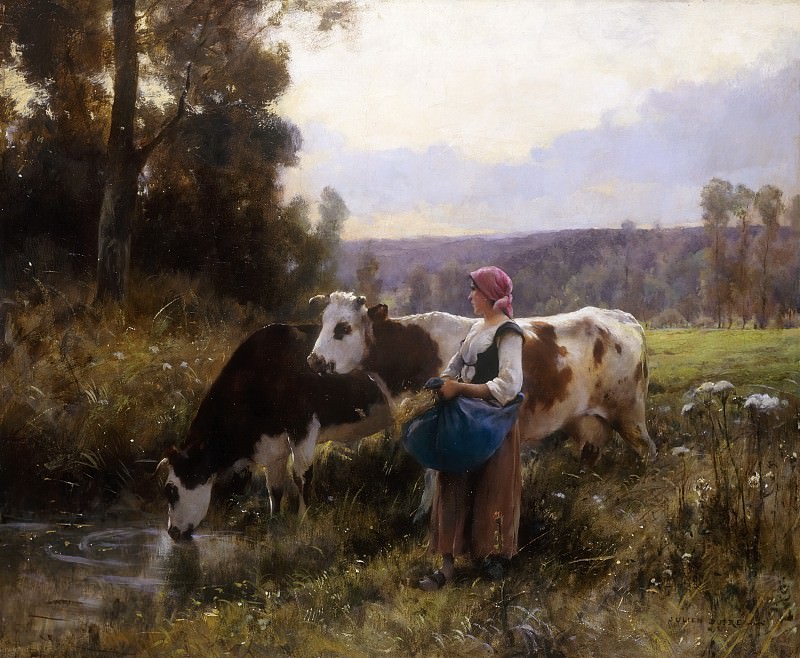Cows at the Watering Hole. Julien Dupre
