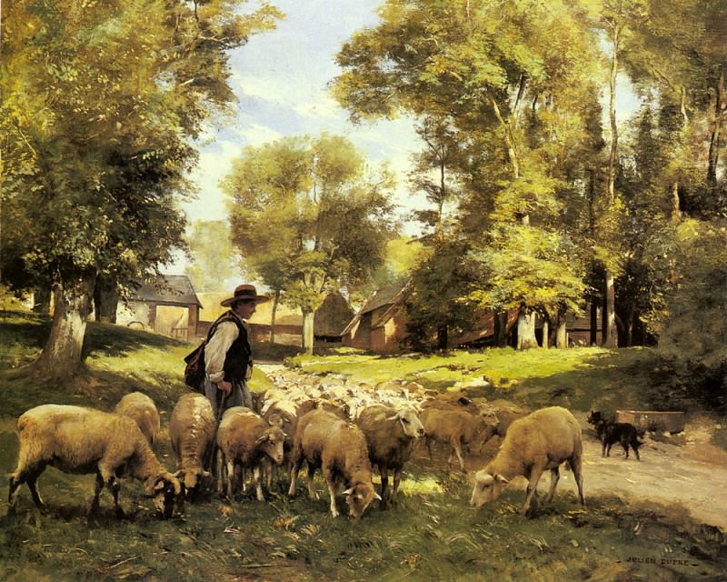 A Shepherd And His Flock. Julien Dupre