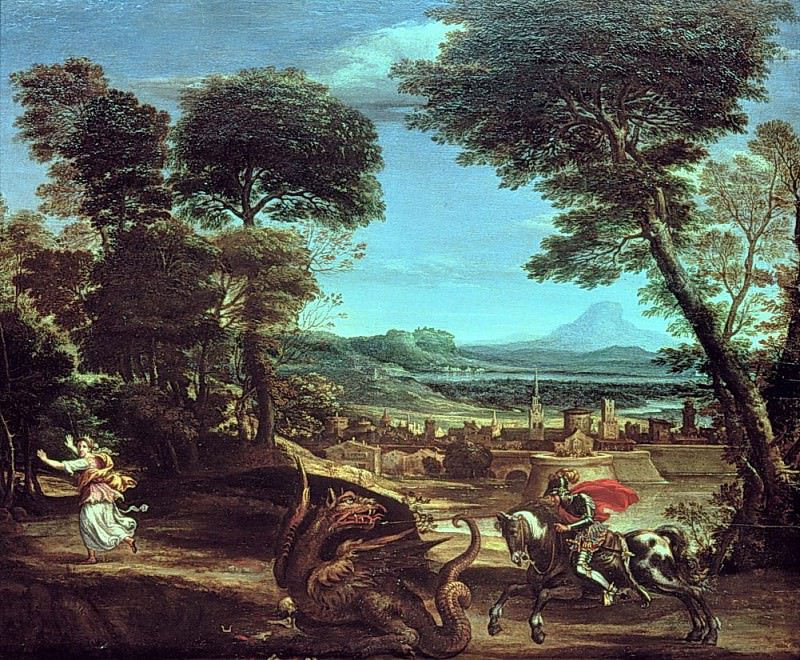 Landscape with St.George and the Dragon. Domenichino (Domenico Zampieri)