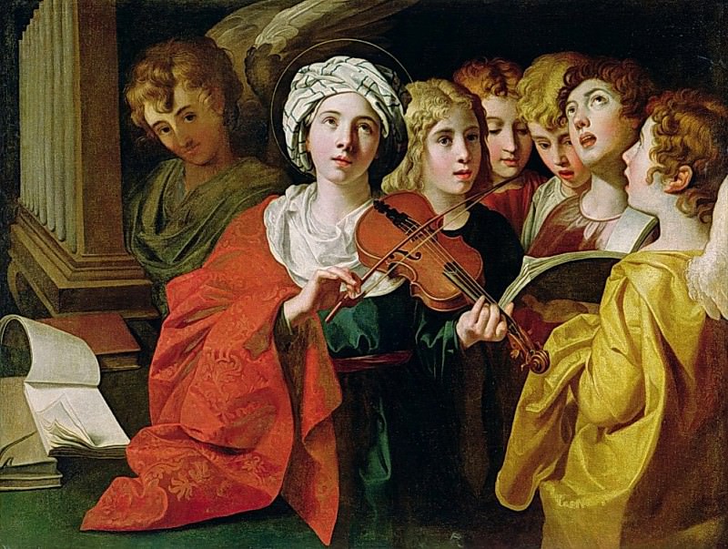 St. Cecilia with a Choir. Domenichino (Domenico Zampieri)