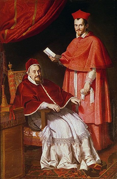 Portrait of Pope Gregory XV and Ludovico Ludovisi. Domenichino (Domenico Zampieri)
