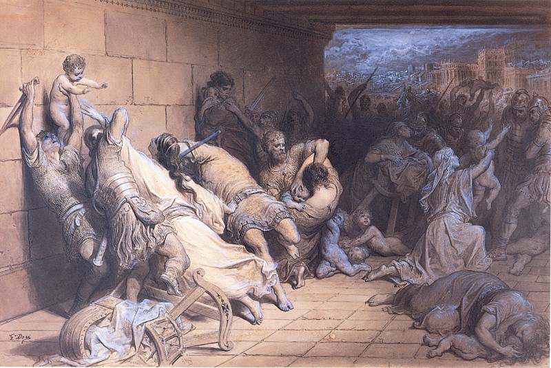 1868 The Martyrdom of the Holy Innocents. Gustave Dore