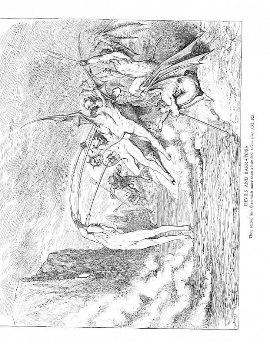 Devils and Barrators. Gustave Dore