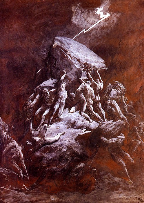 1866 The Clash of the Titans. Gustave Dore