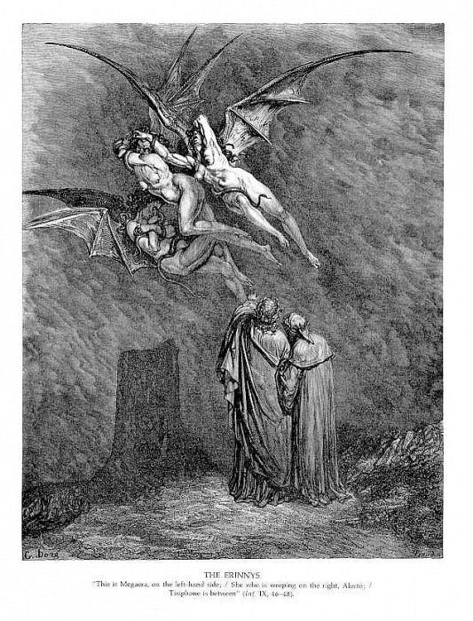 The Erinnys. Gustave Dore