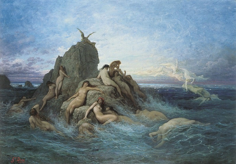 Les Oceanides (Les Naiades de la mer). Gustave Dore