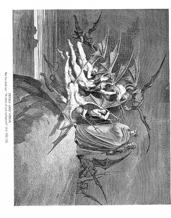 Devils and Virgil. Gustave Dore