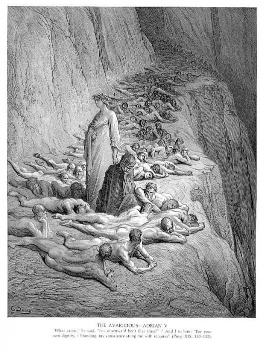 The Avaricious Adrian V. Gustave Dore