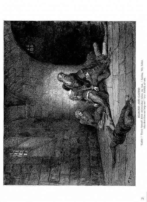 Ugolino and Gaddo. Gustave Dore