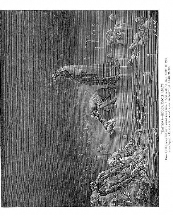 Traitors Bocca Degli Abati. Gustave Dore