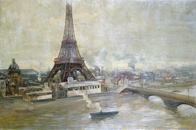 The Construction of the Eiffel Tower, January 1889. Paul Louis Delance