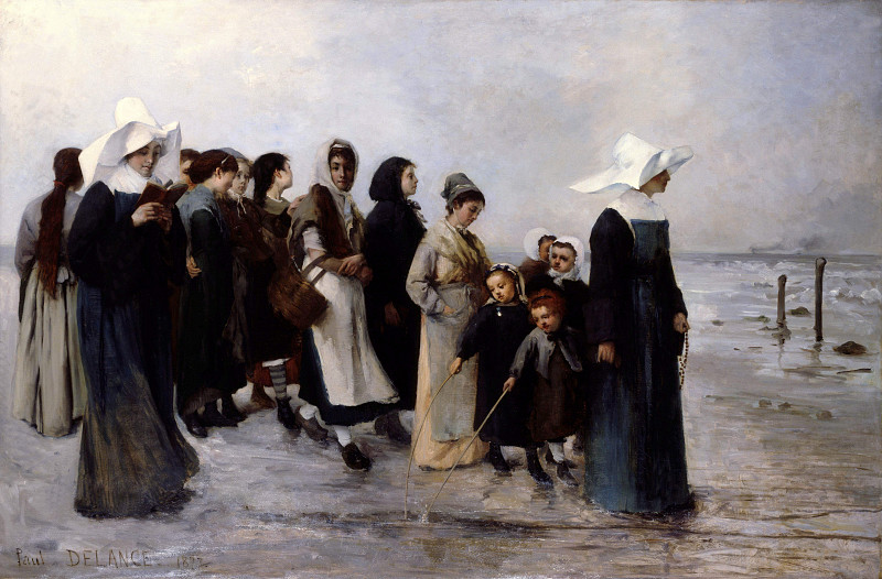 A Walk On The Beach. Paul Louis Delance