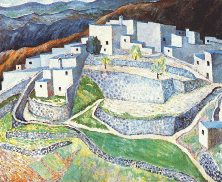 Город на холме в Андалузии, ок.1920. Дора Кэррингтон