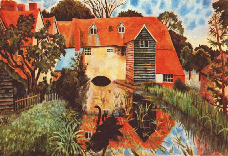 the mill at tidmarsh berkshire 1918. Dora Carrington