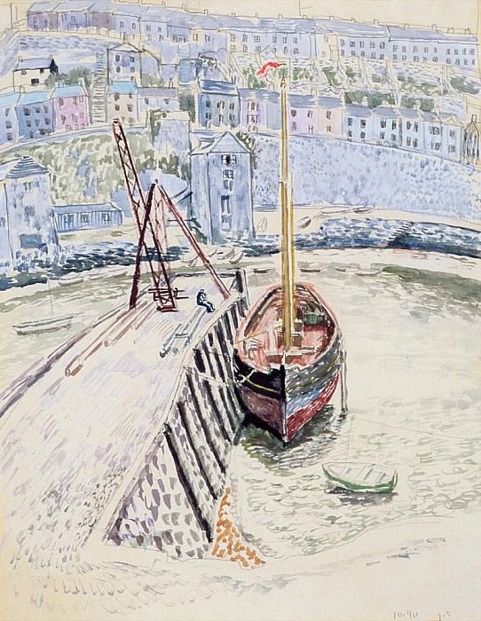 The Sans Pareil in Brixham Harbour. Dora Carrington