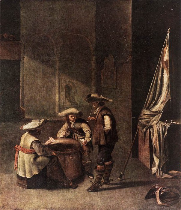 Guardroom with Soldiers Playing Cards WGA. Jacob Duck