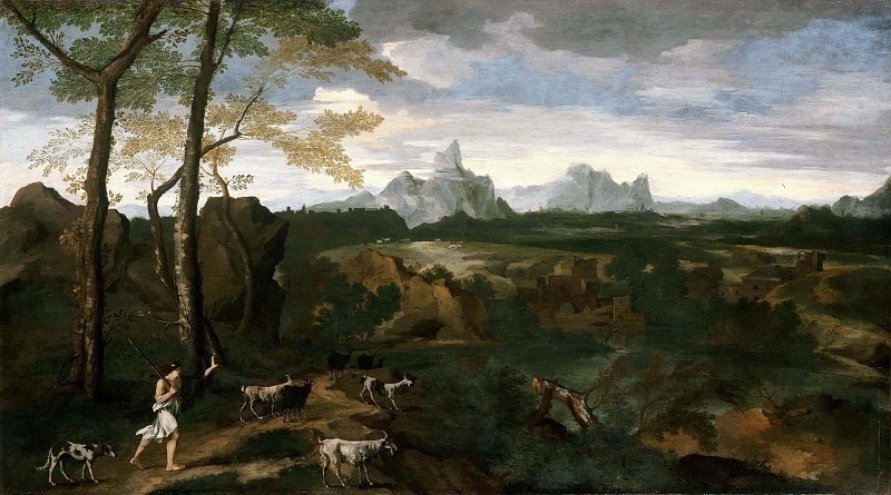 Landscape with a Herdsman and Goats. Caspard Dughet