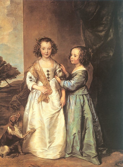 Portrait of Philadelphia and Elizabeth Worton. Anthony Van Dyck