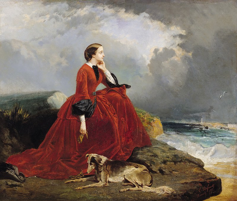 Императрица Евгения в Биаррице 1858. Е. Дефондс (Empress Eugenie (1826-1920) at Biarritz)