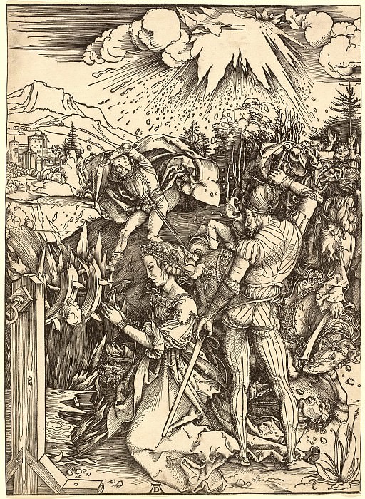 The Martyrdom of Saint Catherine. Durer Engravings