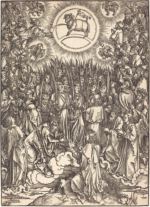 The Adoration of the Lamb. Durer Engravings