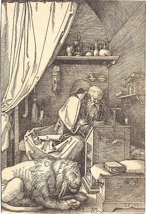Saint Jerome in His Study. Durer Engravings