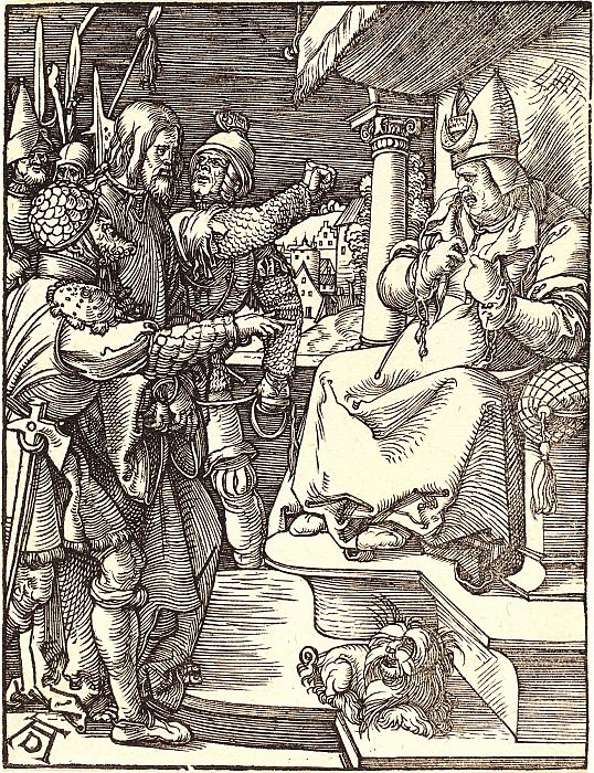 Christ before Caiaphas. Durer Engravings
